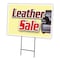 Signmission Leather Sale Yard Sign & Stake outdoor plastic coroplast window, C-1824 Leather Sale C-1824 Leather Sale - alternate 1
